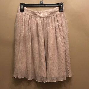 Champagne and silver polka dot skirt